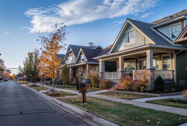 denver colorado homes with frontyard and street view no text no lettering